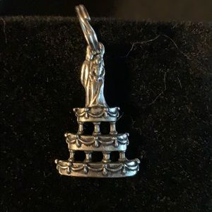 Vintage Wedding Charm - Bride & Groom on Cake